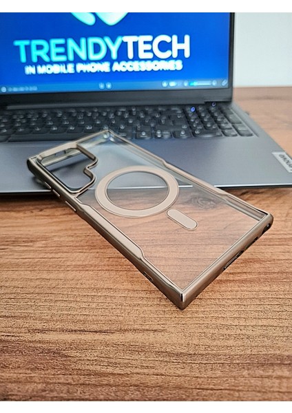 Samsung Galaxy S23 Ultra Yüksek Kalite Magsafe Şarj Özellikli Kamera Koruma Çıkıntılı Esnek Kılıf