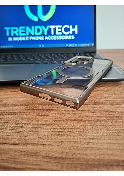 Samsung Galaxy S23 Ultra Yüksek Kalite Magsafe Şarj Özellikli Kamera Koruma Çıkıntılı Esnek Kılıf