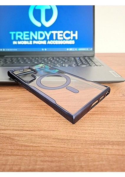 Samsung Galaxy S23 Ultra Yüksek Kalite Magsafe Şarj Özellikli Kamera Koruma Çıkıntılı Esnek Kılıf