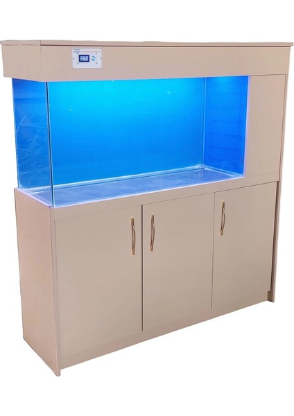 135 cm Yandan Sumplı Cappuccino Mdf Mobilyalı Akvaryum Kumandalı LED Aydınlatmalı fiyatları