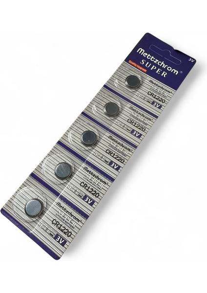 Süper Pil Düğme 3V CR1220 Lityum 5'li Paket Super Cr 1220 Pil CR-1220 fırsatları