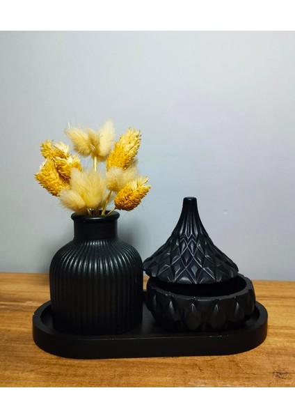 El Yapımı Siyah Dekoratif Set – Modern & Şık Tasarım