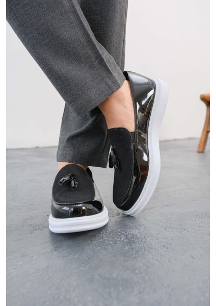 Solederva - Rbt Loafer Verniciata Erkek Ayakkabı Sıyah - MN002 fırsatları