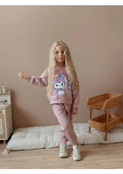 Kuromi Baskılı Alt Üst Takım Pembe modelleri