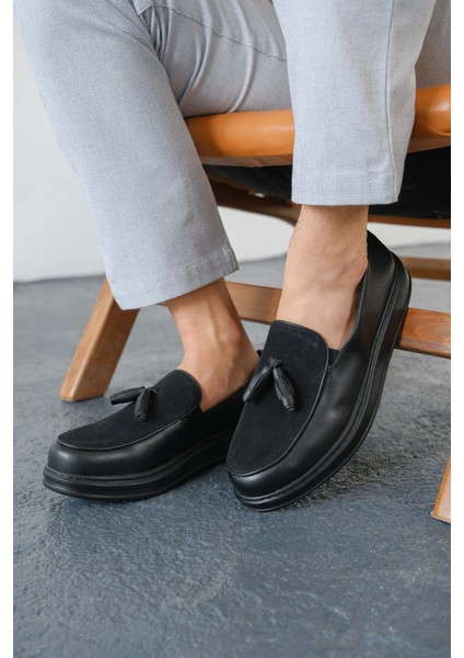 Solederva - Cst Loafer Pelle Erkek Ayakkabı Sıyah - MN002