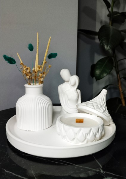 Dekoratif Aşk Temalı Taş Tozu Set - 4 Parça modelleri