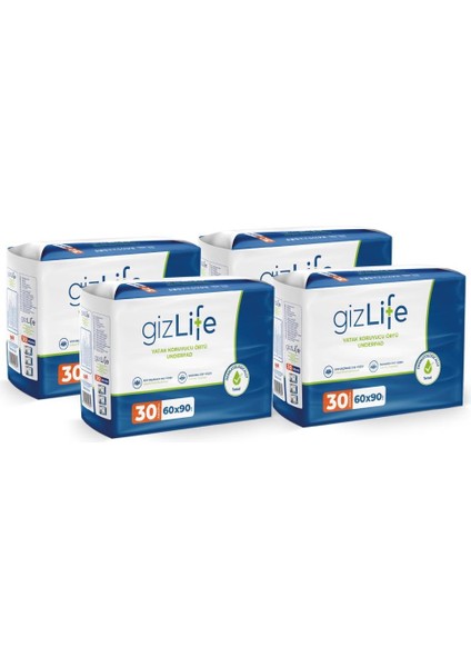 Gızlıfe Yatak Koruyucu Örtü 60X90 cm 4 Paket– 120 Adet