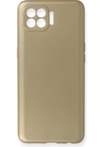 Oppo Reno 4 Lite Kılıf First Silikon - GOLD-(5796)