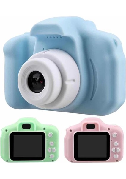 Çocuklara Özel Fotoğraf ve Video Çeken Mini Çok Renkli Fotoğraf Makinesi