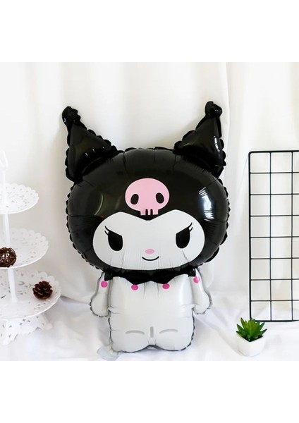 Kuromi 1-9 Yaş Doğum Günü Balon Seti Siyah Rakam Pembe Metalik Mor Siyah Helyum Uyumlu Uçan Balon fırsatları