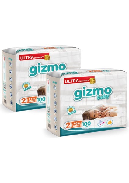 Bebek Bezi Ultra Eco Paket 2 Numara Mini 200 Adet
