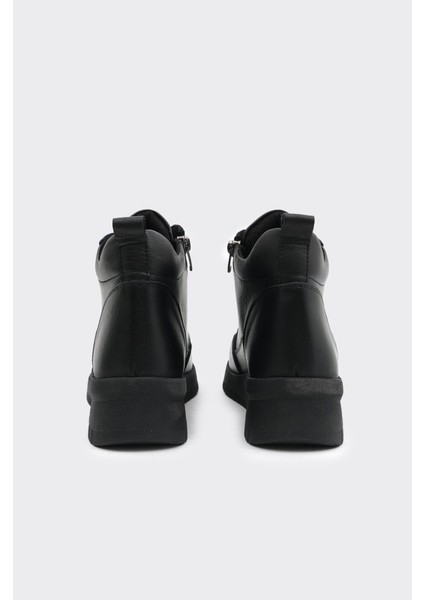 Hakiki Deri Bağcıklı Fermuarlı Kadın Bot indirimleri