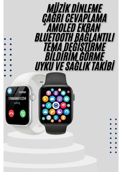 Akıllı Saat Yeni Nesil Android ve Ios Uyumlu Titreşim Modlu Alarm Kronometre