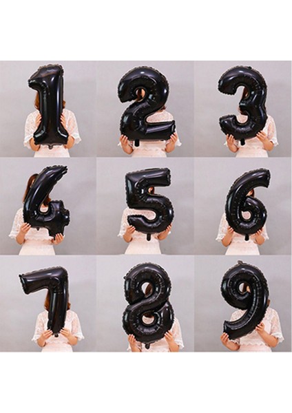 Kuromi 1-9 Yaş Doğum Günü Balon Seti Siyah Rakam Pembe Metalik Mor Siyah Helyum Uyumlu Uçan Balon indirimleri