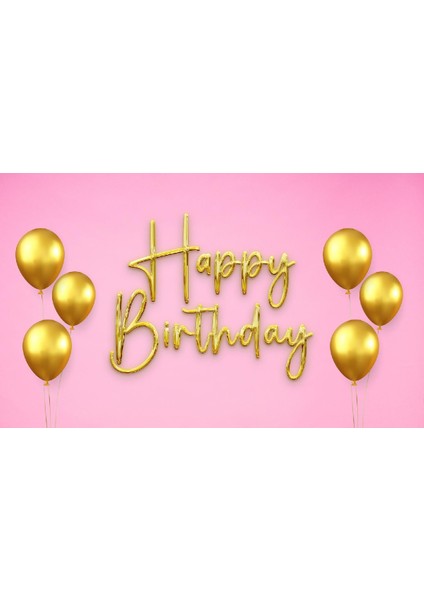 Pembe Temalı Özel Doğum Günü Afişi Arkafonu 60X100 Vinil Branda Pankart Doğum Günü Parti Seti Süsü fiyatları