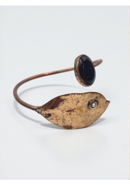 Lacivert Yıldız Doğal Taşlı Defne Yaprağı Figürlü Saf Bakır Model Otantik Bilezik fırsatları