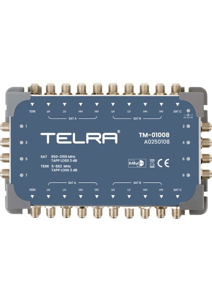 10X8 Kaskatlı Uydu Dağıtım Santrali Multıswıtch