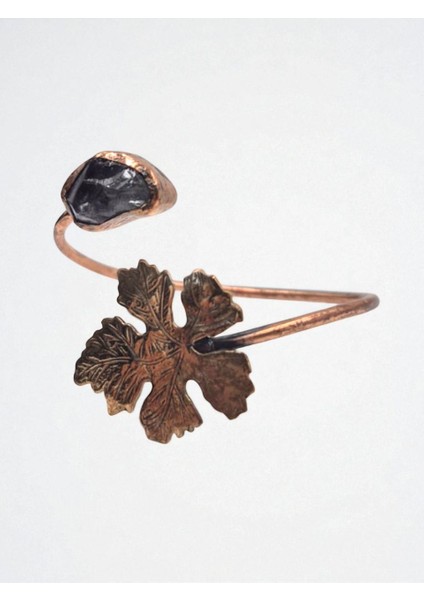 Ametist Doğal Taşlı Asma Yaprağı Figürlü Saf Bakır Model Otantik Bilezik fiyatları