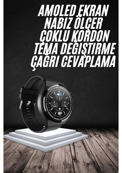 En Çok Tercih Edilen Akıllı Saat Amoled Ekran Nabız Sensörü Gps Uyumlu Adımsayar
