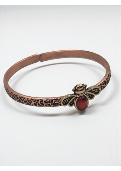 Doğal Taşlı Arı Figürlü Saf Bakır Model Otantik Bilezik fiyatları