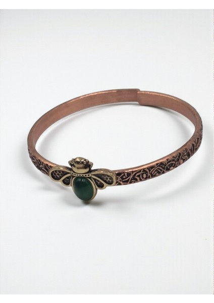 Doğal Taşlı Arı Figürlü Saf Bakır Model Otantik Bilezik fiyatları