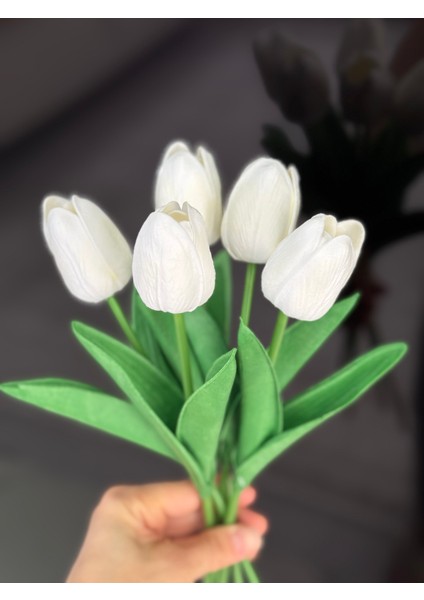 Yapay 5'li Islak Lale Buketi Islak Dokulu modelleri