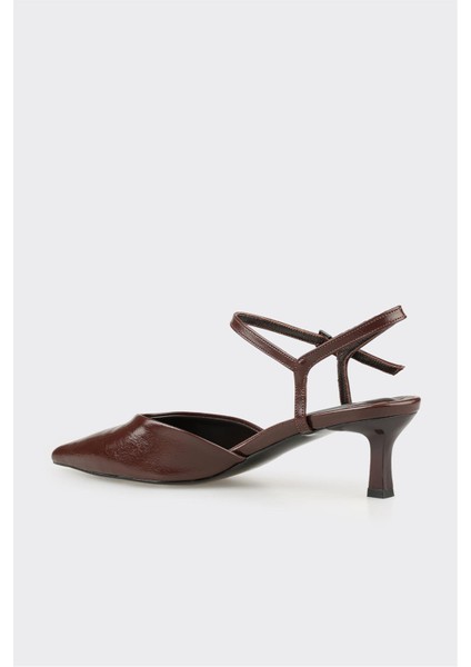 Kahve Kadın Orta Topuk Ayakkabı modelleri