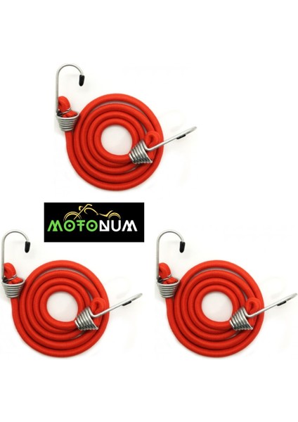 Bagaj Lastiği 1 Metre Kancalı Kırmızı 3 Adet M0147