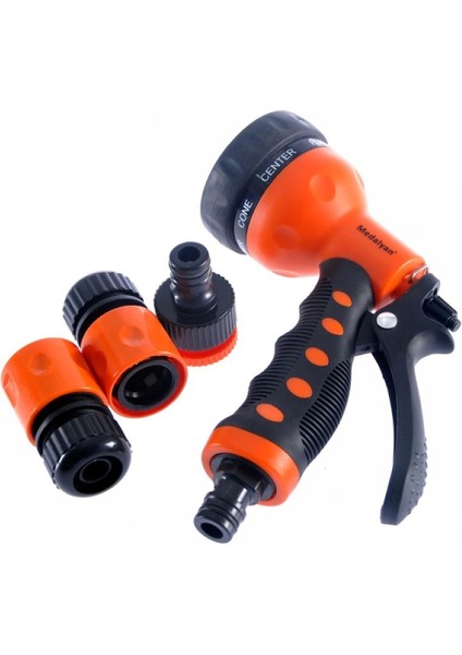 Medalyan MD-708 7 Fonksiyonlu Otomatik Bahçe Sulama Tabancası Set Fıskiye ( Lisinya )