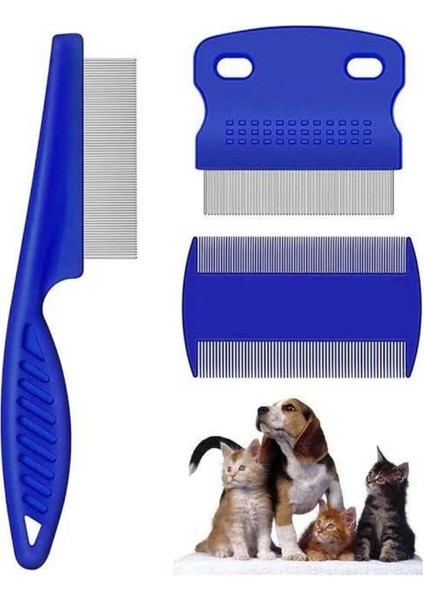 Evcil Hayvan Tarak Seti 4'lü Bit Tarağı Ked Köpek Tüyüne Uygun modelleri