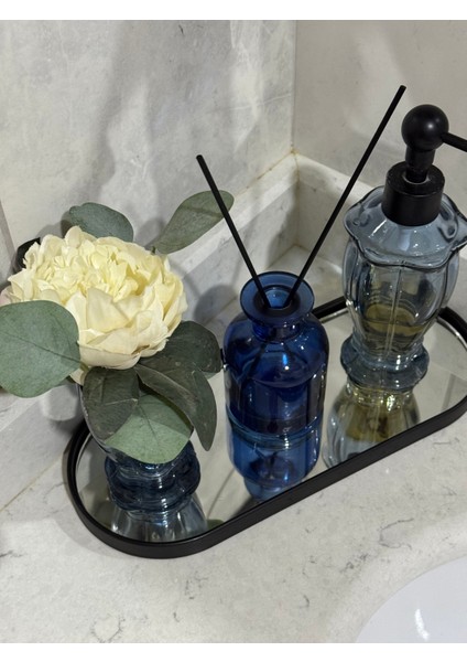 Oval Aynalı Sunumluk Siyah 2 Adet 12*30 fiyatları