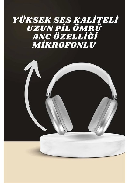 Kulak Üstü P9 Kablosuz Bluetooth Kulaklık ve 7 Kordonlu Akıllı Saat