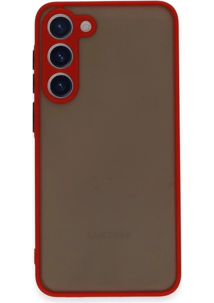 Samsung Galaxy S23 Plus Kılıf Montreal Silikon Kapak - KIRMIZI-(5796)