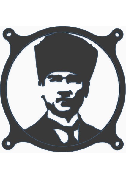 AYZPLUS3D 120MM Kasa Fanı Koruyucu Atatürk
