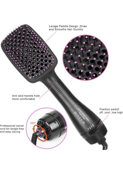 Elektrikli Hava Üflemeli 2 In 1 Saç Düzleştirici Fön Tarağı ( Lisinya ) modelleri