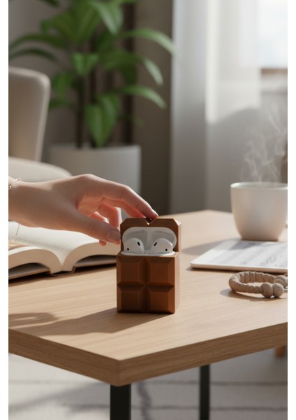 Airpods 2 Uyumlu Sert Plastik Çikolata Tasarımlı Kılıf – Şık ve Koruyucu Kapak fiyatları