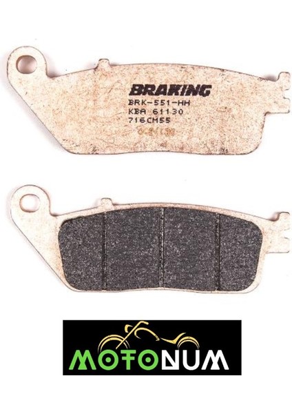 Honda Vt 750 Shadow Sinterli Ön Fren Balata Braking M0112