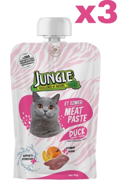 Taze Kedi Et Ezmesi Ördekli&bal Kabaklı 3 Adet (1X90GR)