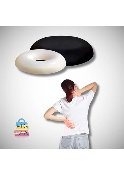Ortopedik Oturma Simidi Basur Minderi Oturma Minderi Oturma Simidi Yastığı Pu Visco, , Siyah