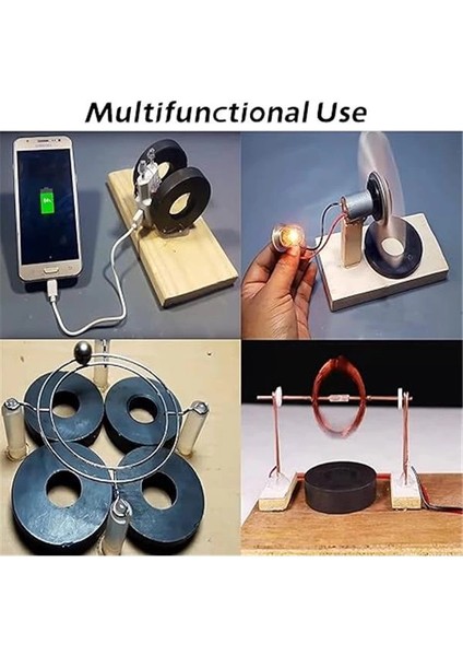 Ferrit - Halka Seramik Siyah Kömür Mıknatıs Ø70X32X10 mm (1 Adet)