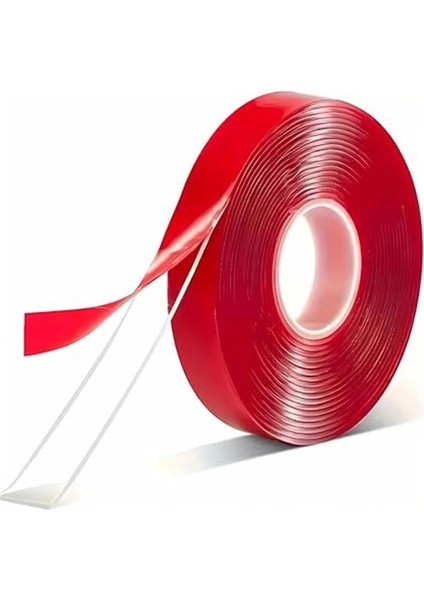 Şeffaf Silikonlu Çift Taraflı Montaj Bandı – 10MM x 5 Metre | Süper Güçlü, Su Geçirmez
