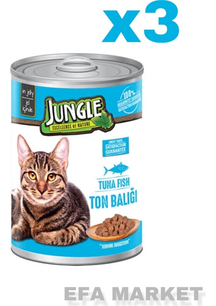 Kedi Konserve Maması Ton Balık 3 Adet (1X400GR)