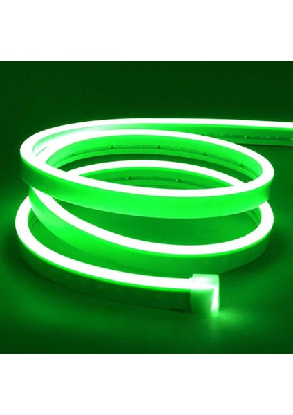 12V Esnek Neon Şerit LED 5 Metre - Yeşil