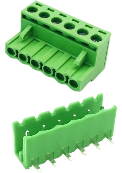 KF2EDGR-5.08-6P 6 Pin 90 Derece Geçmeli Dik Klemens 2 Adet