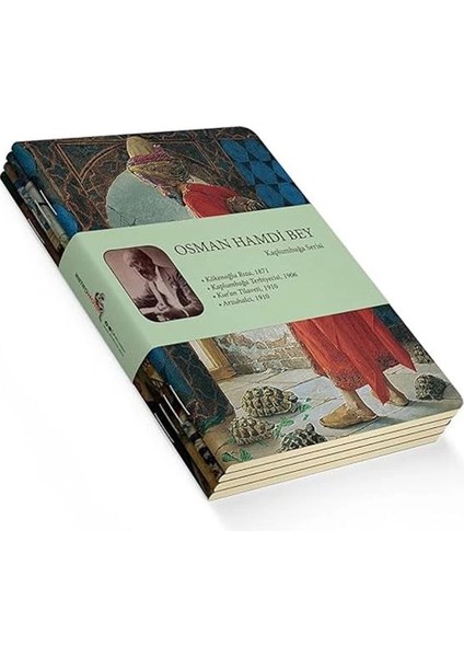 Retronote Kaplumbağa Serisi - A6, Osman Hamdi Bey 4'lü Defter Seti Iıı, Çizgisiz, Toplam 192 Sayfa