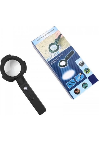 7 LED Aydınlatma,fener,pusula,4x Büyütme Okuma Büyüteç TH600557 - Lisinya fiyatları