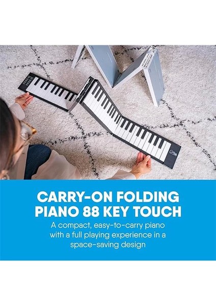 Carry-On 88 Anahtar Siyah Taşınabilir Katlanır Dijital Piyano Blackstar USB Mıdı Denetleyicisi ile fiyatları