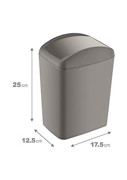 Soft Çöp Kutusu Döner Kapak 5 Lt Bej