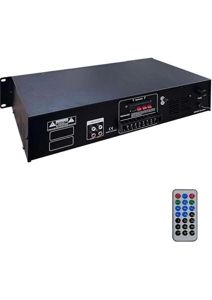 HB-4600 Mixer Amfi 4 Bölgeli 4 Çıkışlı Anfi Zonlu 4X150W Bluetooth USB modelleri