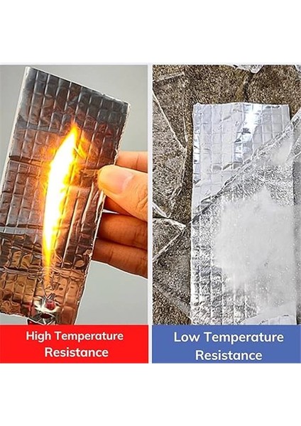 5 Metre x 10 cm Alüminyum Su Geçirmez Bant,sızdırmazlık Bandı, Güçlendirilmiş Çamur Bant, Havuz modelleri